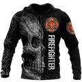 Crazy Skull Firefighter Hoodie For Men And Women