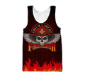 Cool Skull Firefighter Hoodie For Men And Women