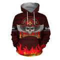 Cool Skull Firefighter Hoodie For Men And Women