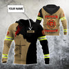 Customize Name Firefighter 3D All Printed Hoodie For Men And Women