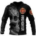 Crazy Skull Firefighter Hoodie For Men And Women