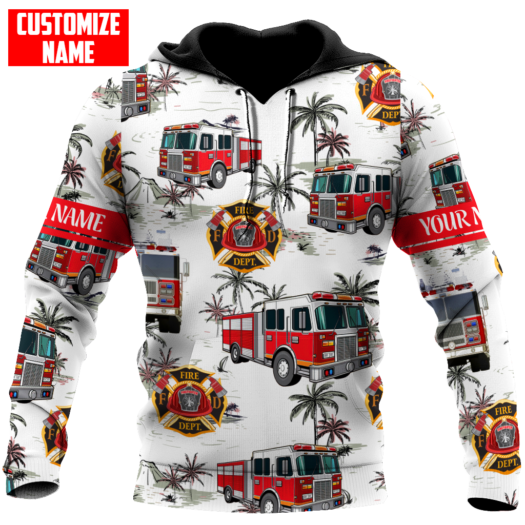 Customize Name Firefigher Hoodie For Men And Women