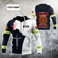 Customize Name Firefighter 3D All Printed Hoodie For Men And Women