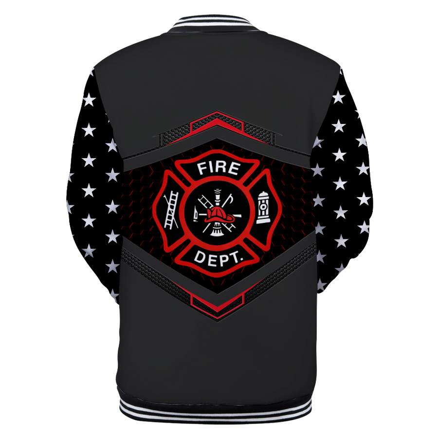 Customize Name Firefighter Baseball Jacket 3D All Over Printed Shirts