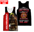 Customize Name Firefighter 3D All Over Printed Unisex Shirts