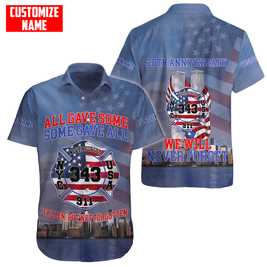 Customize Name Firefighter Hawaii Shirt For Men And Women