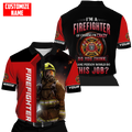 Customize Name Firefighter 3D All Over Printed Unisex Shirts