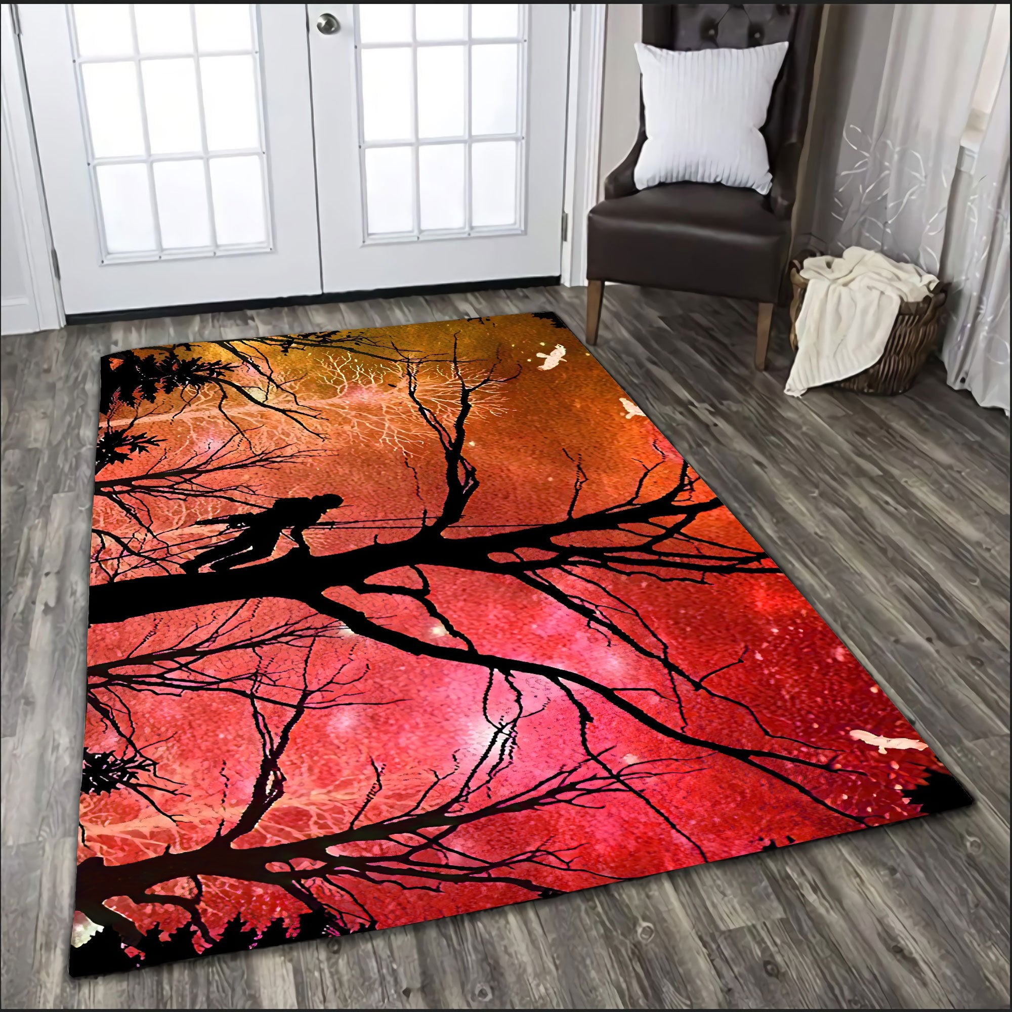 3D All Over Printed Logger Rug Full Color