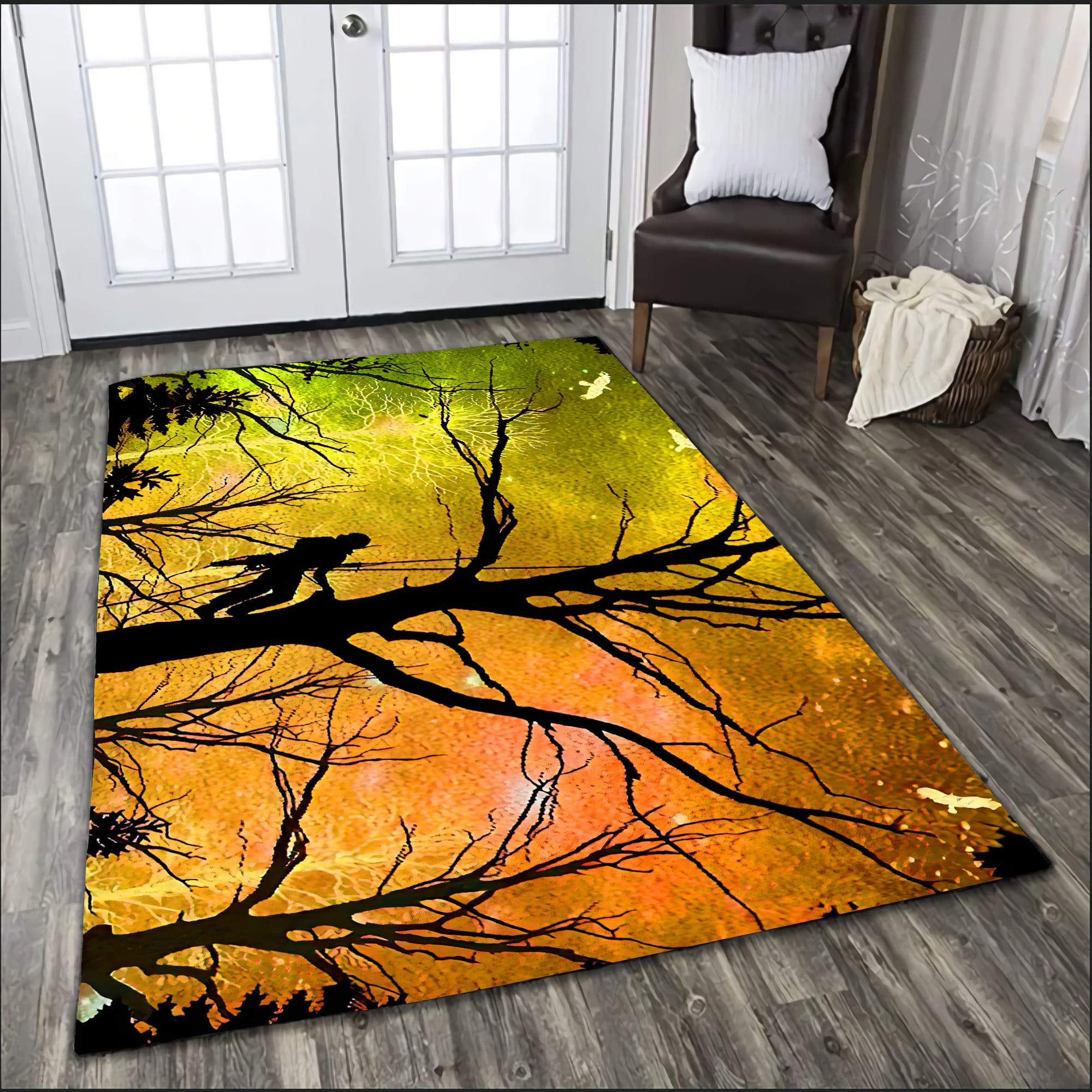 3D All Over Printed Logger Rug Full Color