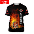 Customize Name Firefighter 3D All Over Printed Unisex Shirts