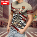 Customize Name Firefighter 3D All Over Printed Unisex Shirts