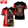 Customize Name Firefighter 3D All Over Printed Unisex Shirts