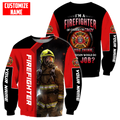 Customize Name Firefighter 3D All Over Printed Unisex Shirts