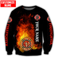 Customize Name Firefighter 3D All Over Printed Unisex Shirts