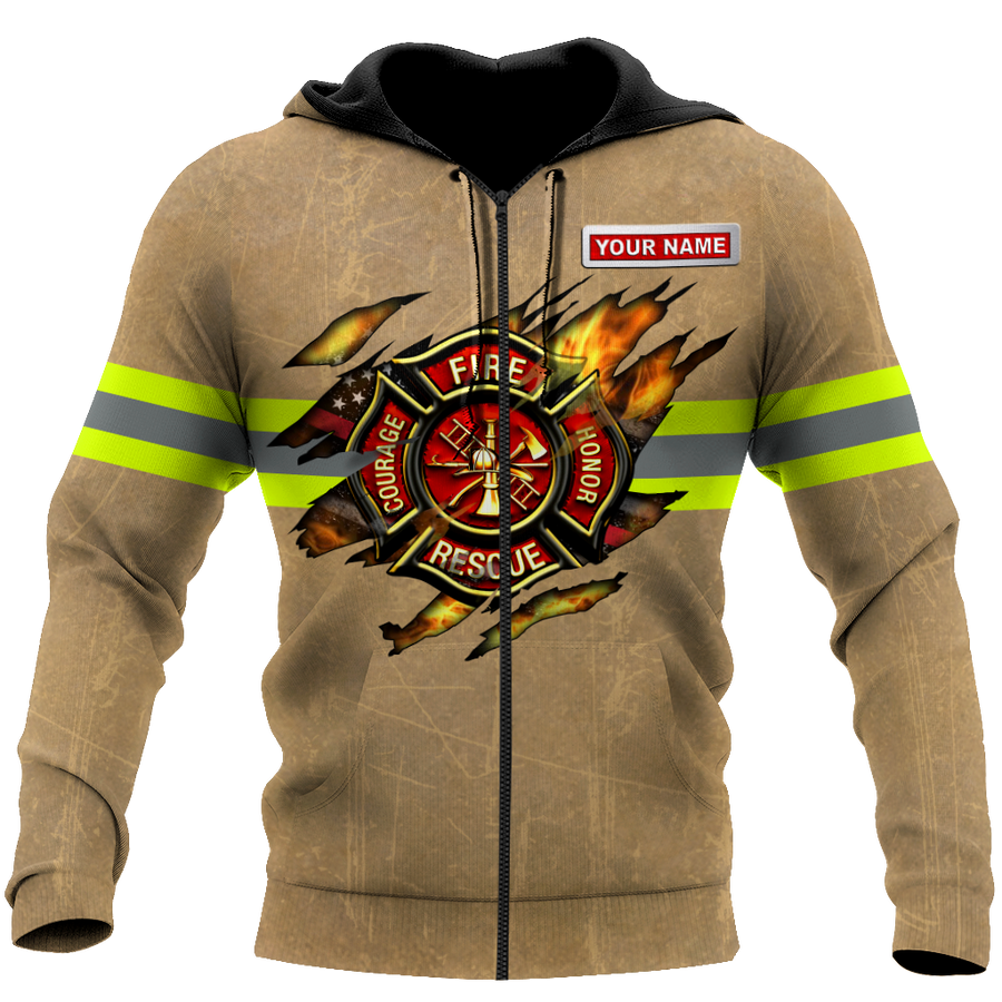 Customize Name Firefighter Hoodie For Men And Women