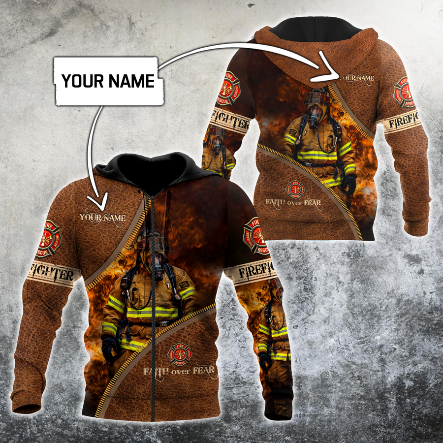 Customize Name Firefighter Hoodie For Men And Women