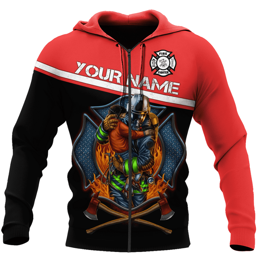 Customize Name Firefigher Hoodie For Men And Women