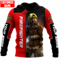 Customize Name Firefighter 3D All Over Printed Unisex Shirts