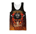 Crazy Skull Firefighter Hoodie For Men And Women