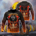 Crazy Skull Firefighter Hoodie For Men And Women