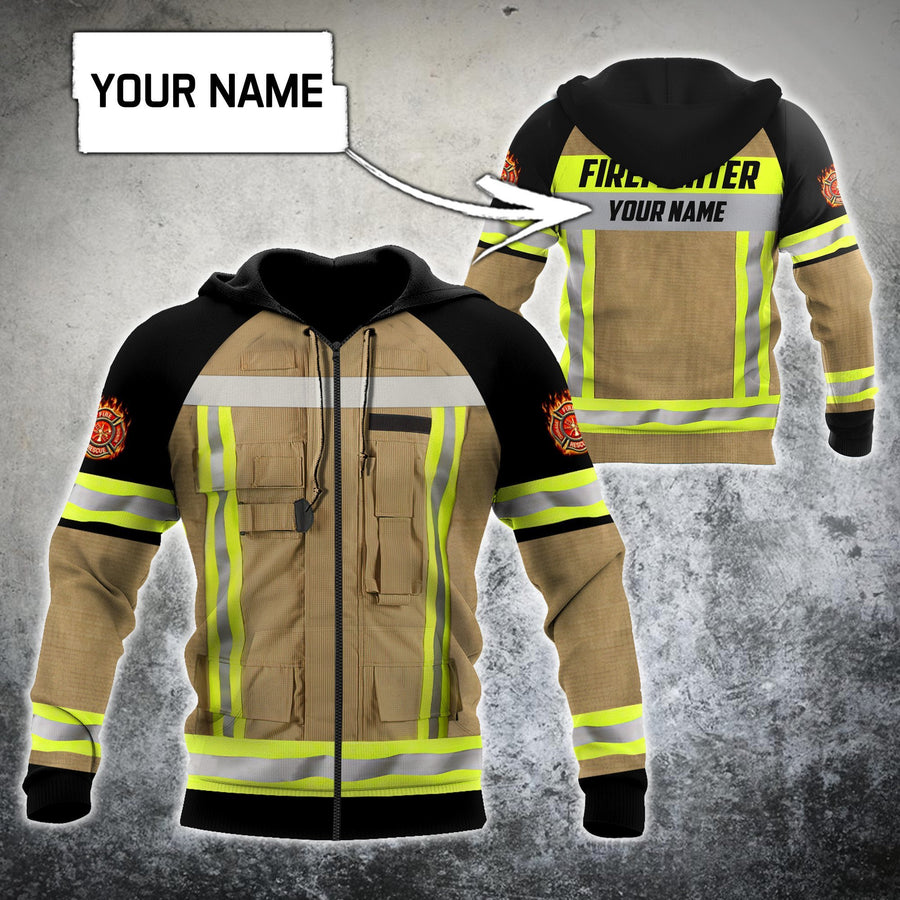 Customize Name Firefighter 3D All Printed Hoodie For Men And Women